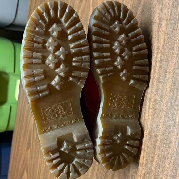 Vintage Red Velvet Doc Martens 8-Eye Boots - UK5 - Picture 7 of 12